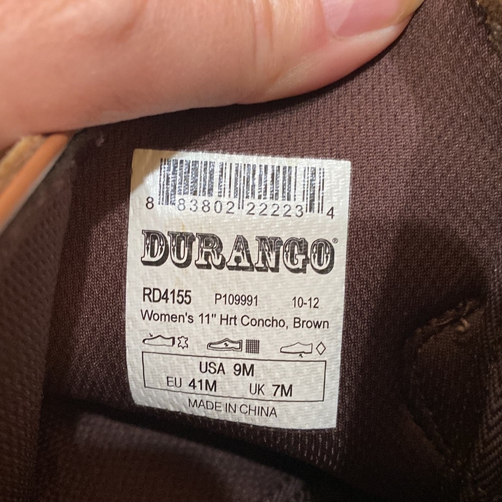 Durango Crush Heartbreaker Pointed Toe Women’s Cowboy Boots Sz 9 - Picture 15 of 16